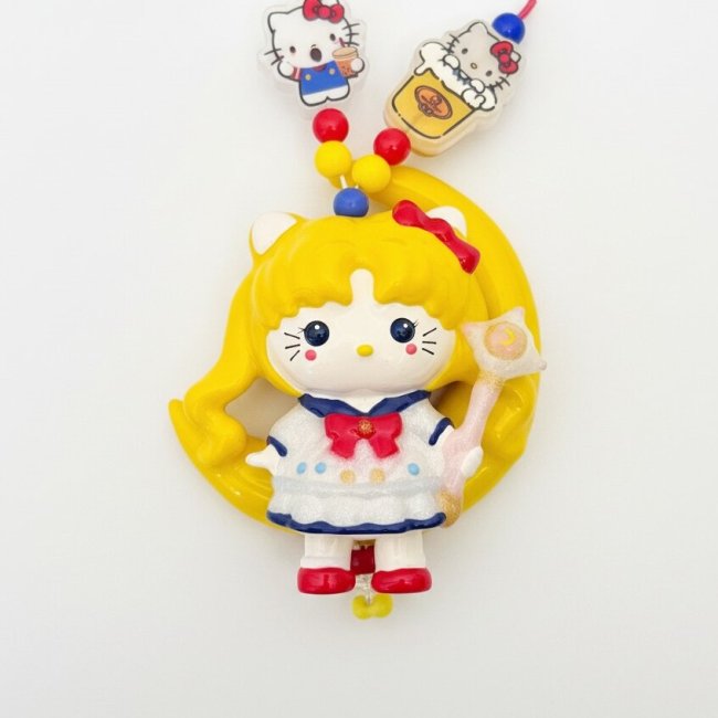 Hand Painted Doll BAG Charm SAILOR MOON KITTY