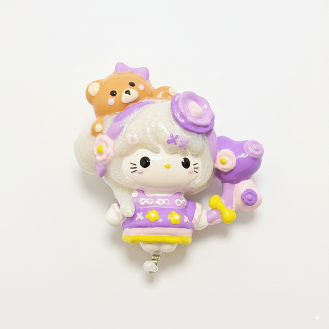 Hand Painted Doll BAG Charm