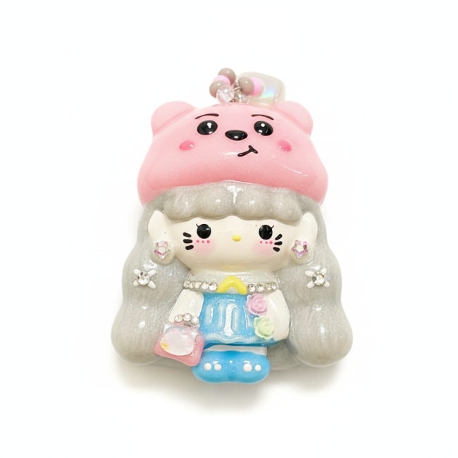 Hand Painted Doll BAG Charm