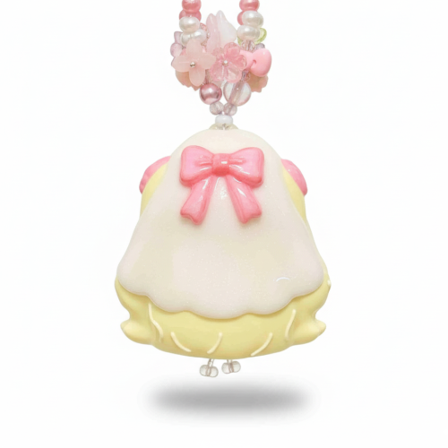 Hand Painted Doll BAG Charm- BRIDE KITTY