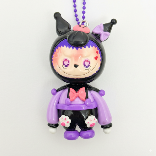 CLAY DOLLS-LABUBU KUROMI BAG CHARM