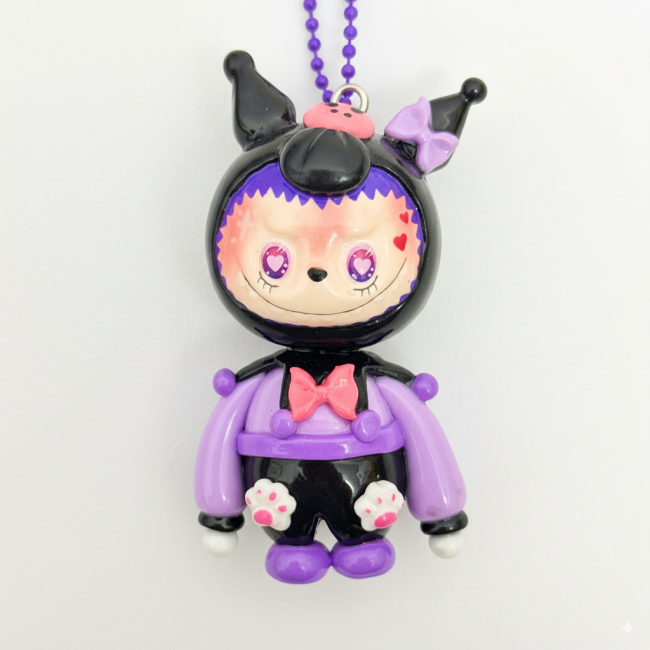 CLAY DOLLS-LABUBU KUROMI BAG CHARM