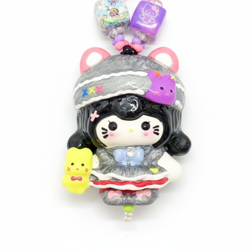 Hand Painted Doll BAG Charm