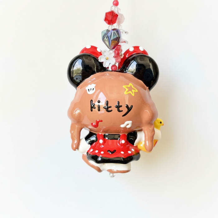 Hand Painted Doll BAG Charm-MINNIE KITTY