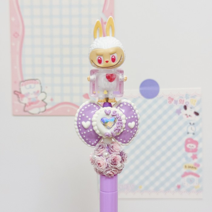 Beadable Ball Pen Purple