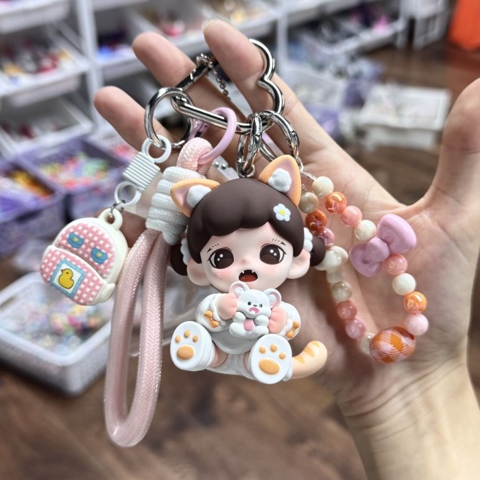 Bag Charms Zoraa Meow Eat Face