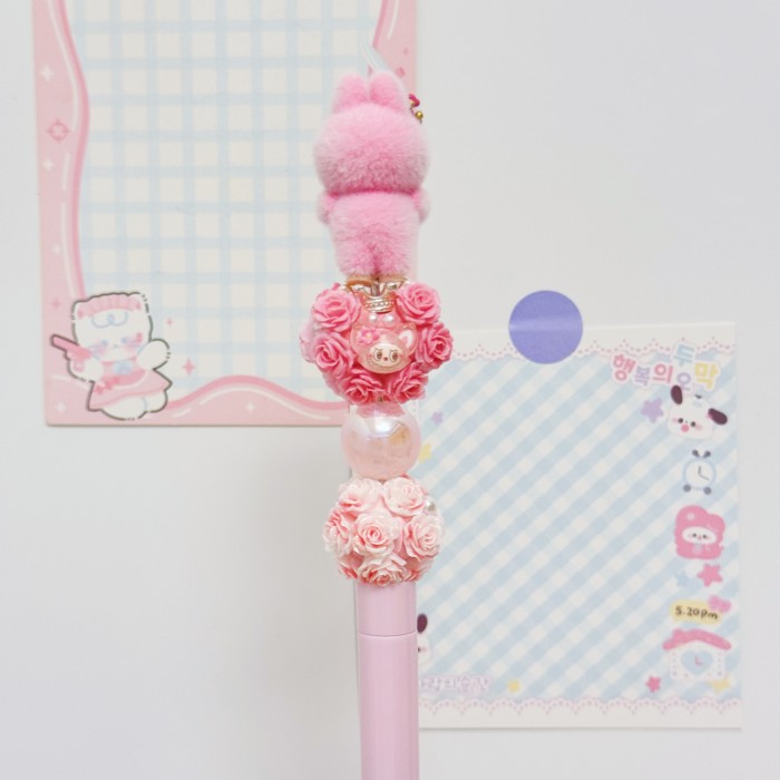 Beadable Ball Pen Pink