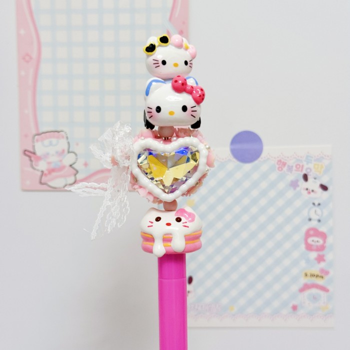 Beadable Ball Pen Barbie Pink Sanrio