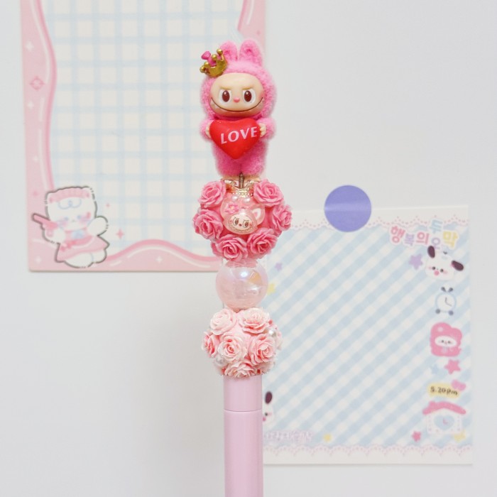 Beadable Ball Pen Pink