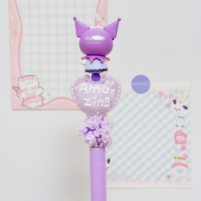 Beadable Ball Pen Purple