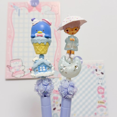 Beadable Ball Pen Blue