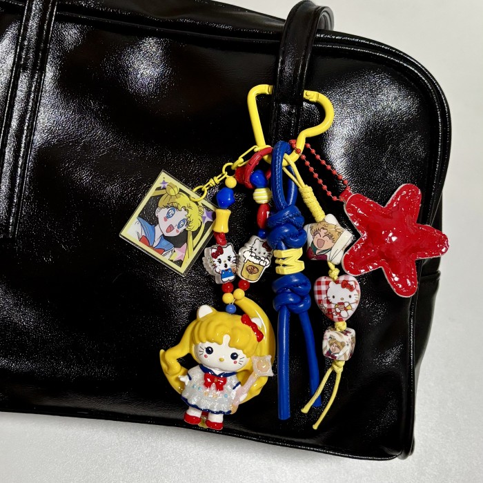 Hand Painted Doll BAG Charm SAILOR MOON KITTY