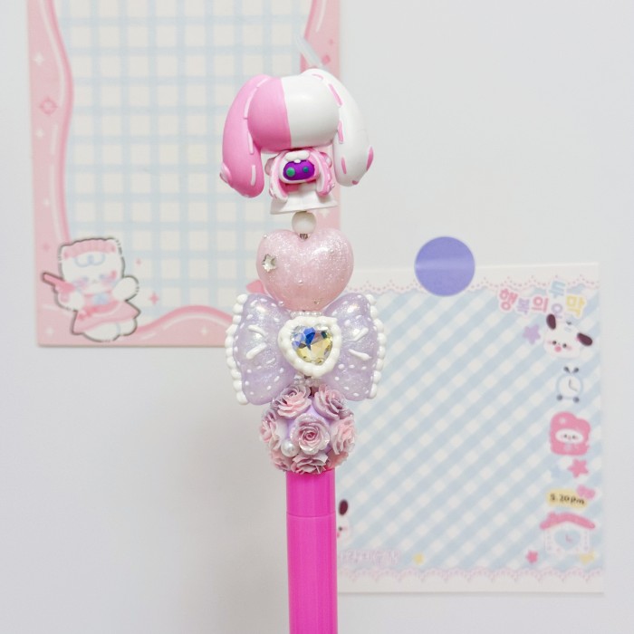 Beadable Ball Pen Barbie Pink Sanrio