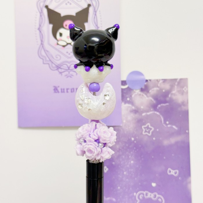 Beadable Ball Pen Kuromi & Melody