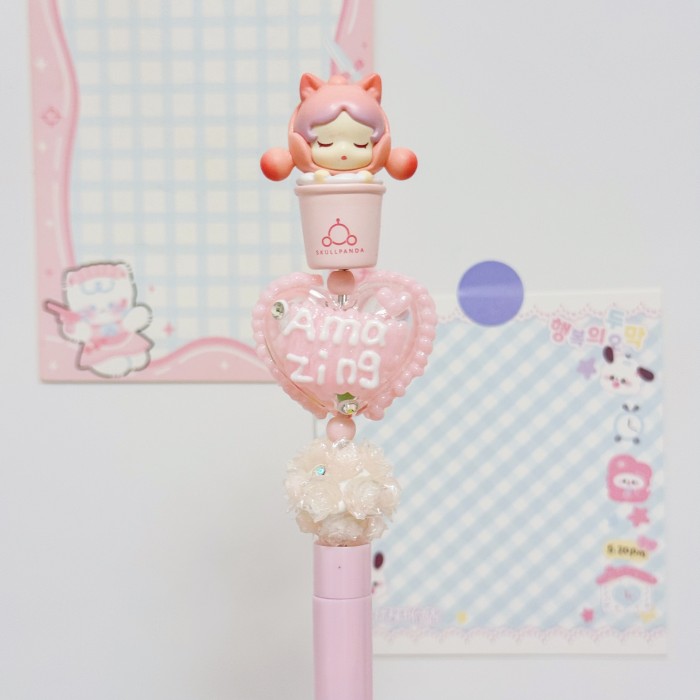 Beadable Ball Pen Pink