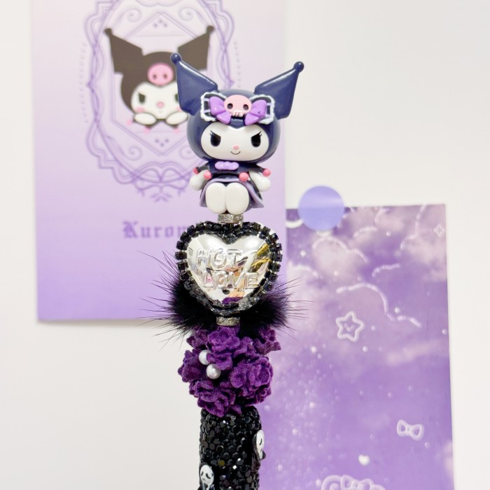 Beadable Ball Pen Kuromi & Melody