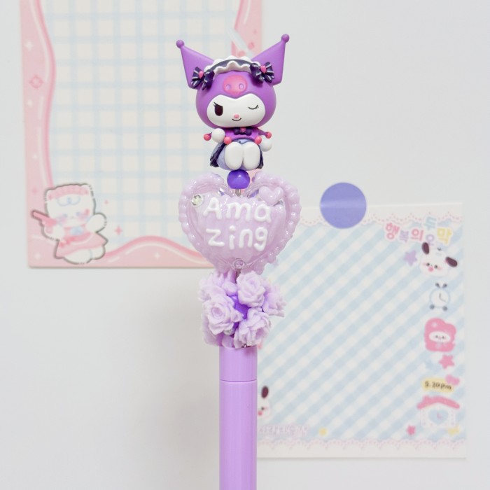Beadable Ball Pen Purple