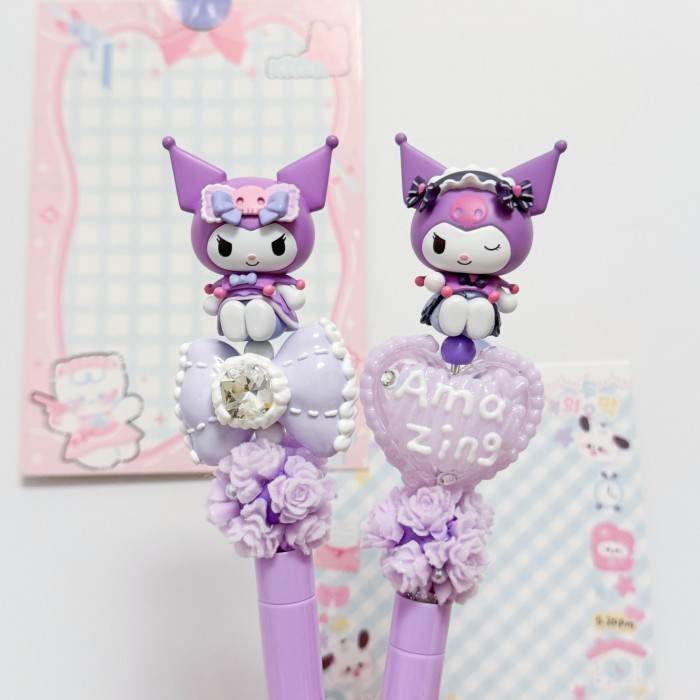 Beadable Ball Pen Purple