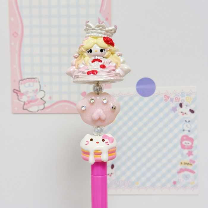 Beadable Ball Pen Barbie Pink Sanrio