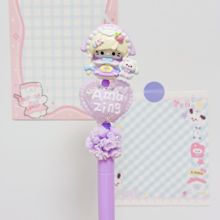 Beadable Ball Pen Purple