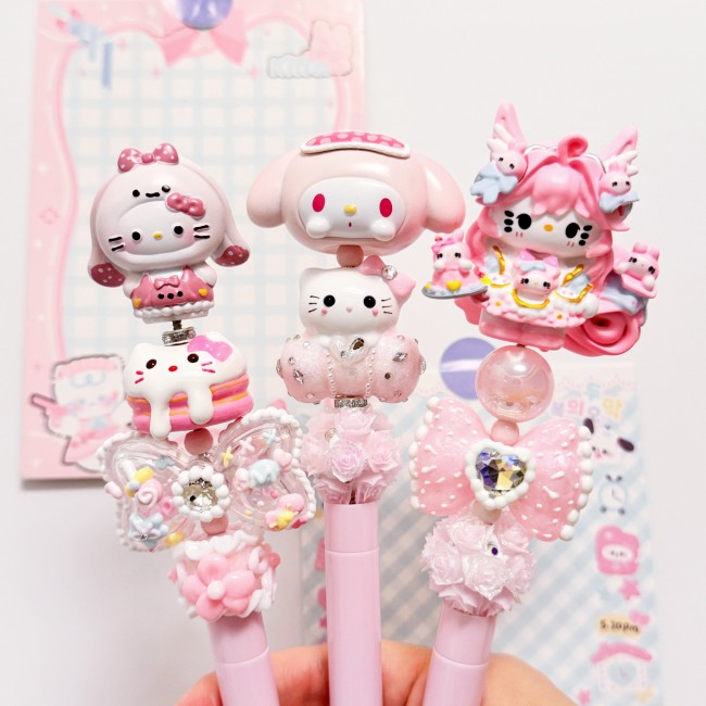 Beadable Ball Pen Pink