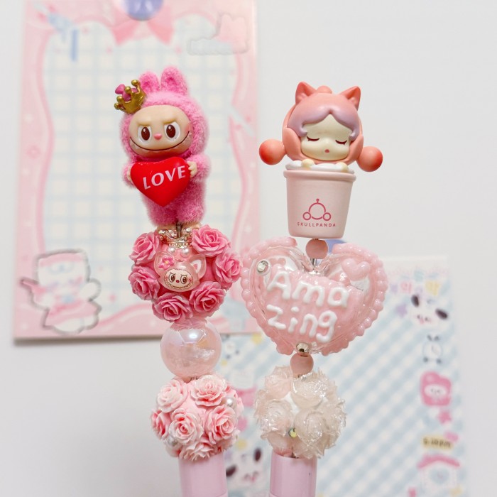 Beadable Ball Pen Pink