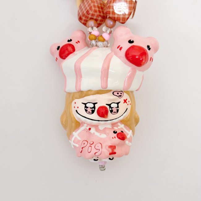 Hand Painted Doll BAG Charm