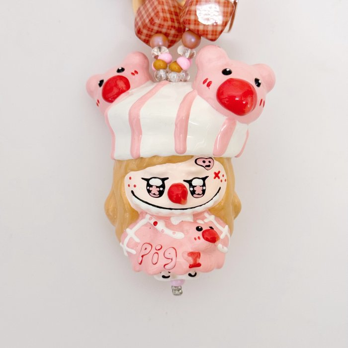 Hand Painted Doll BAG Charm