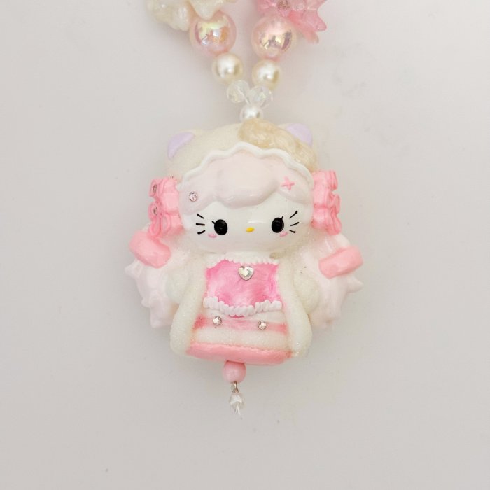 Hand Painted Doll BAG Charm-PRINCESS KITTY