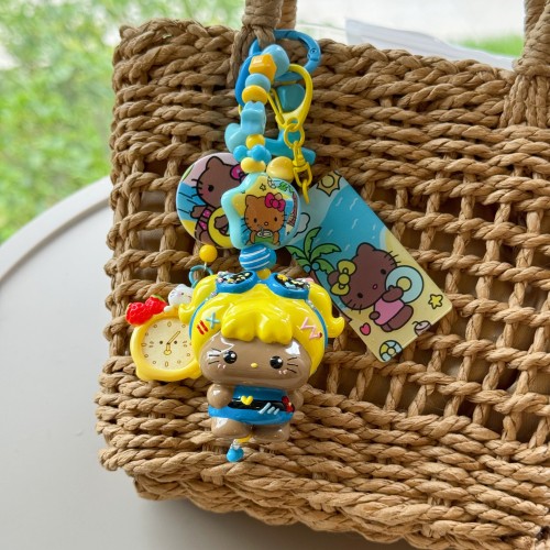 Hand Painted Doll Bag Charm Kitty