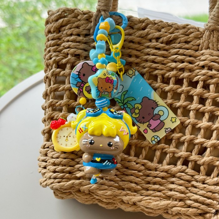 Hand Painted Doll Bag Charm Kitty