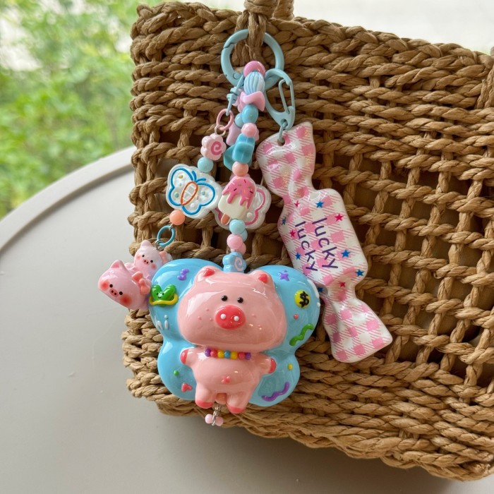 Hand Painted Doll Bag Charm Hamm
