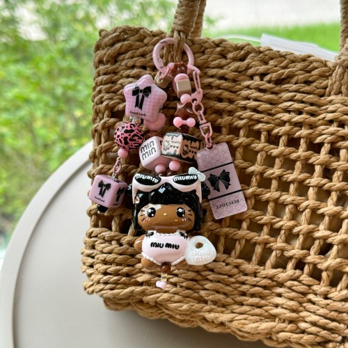 Hand Painted Doll Bag Charm Kitty