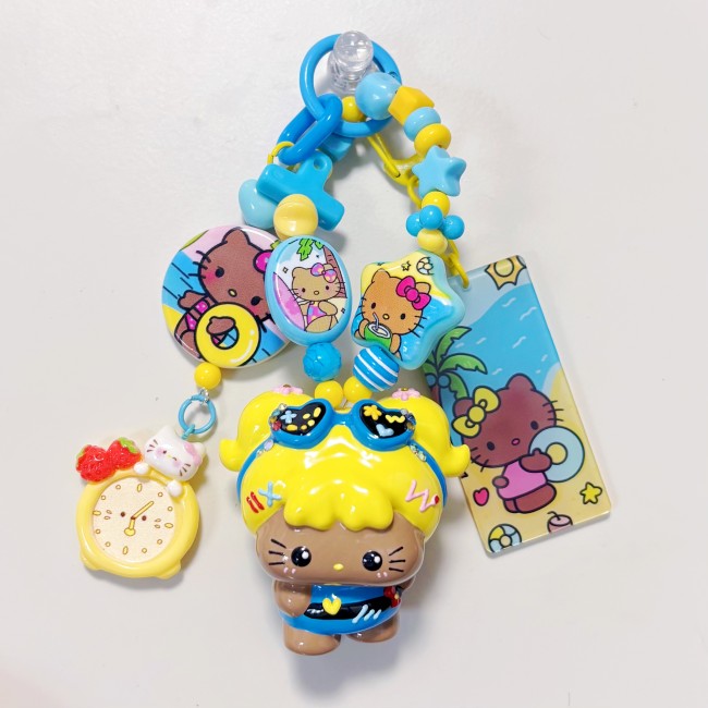 Hand Painted Doll Bag Charm Kitty