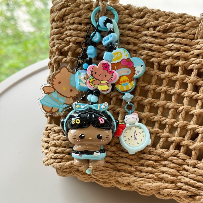 Hand Painted Doll Bag Charm Kitty
