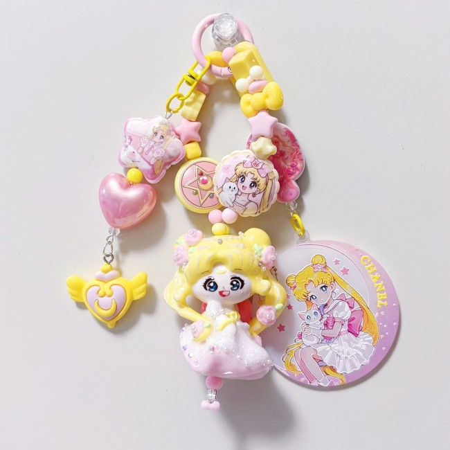 Hand Painted Doll Bag Charm Kitty