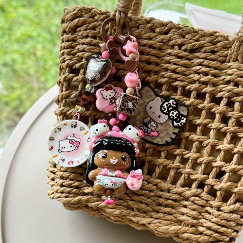 Hand Painted Doll Bag Charm Kitty