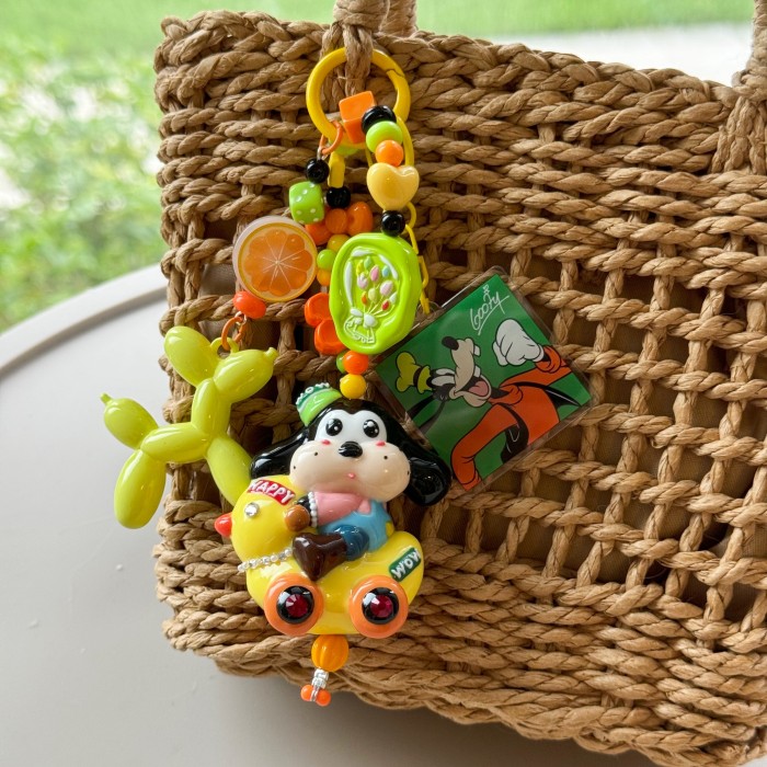 Hand Painted Doll Bag Charm Goofy