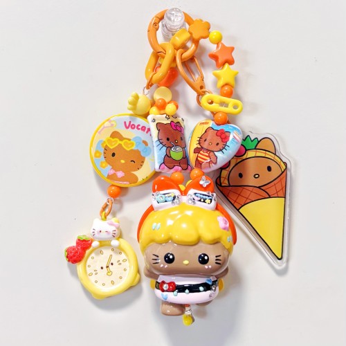 Hand Painted Doll Bag Charm Kitty