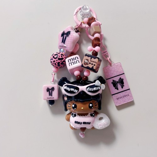 Hand Painted Doll Bag Charm Kitty