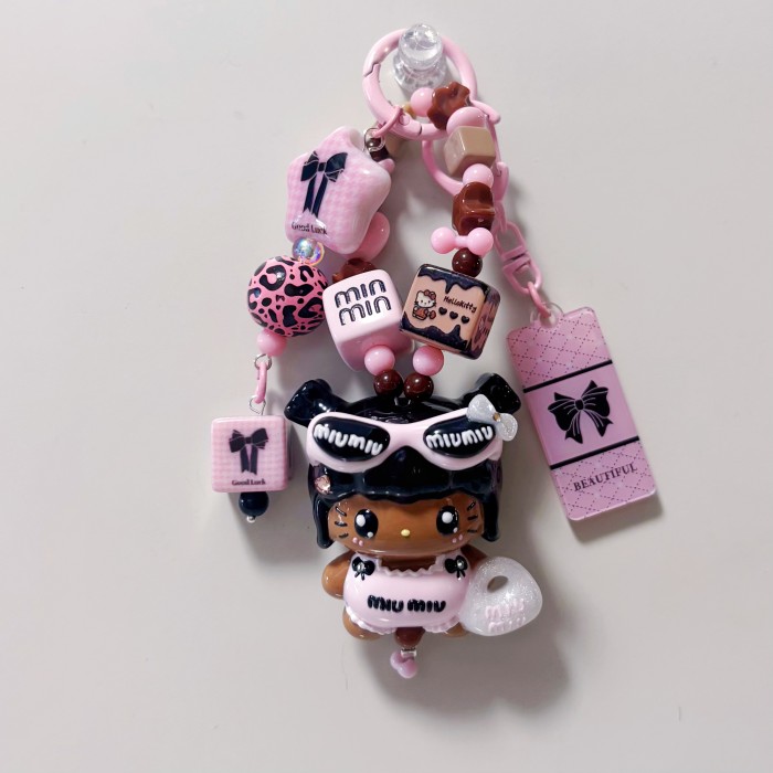 Hand Painted Doll Bag Charm Kitty