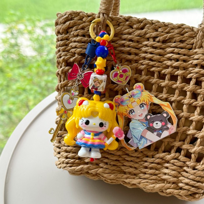 Hand Painted Doll Bag Charm Kitty