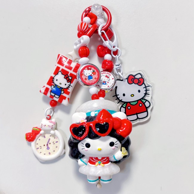 Hand Painted Doll Bag Charm Kitty