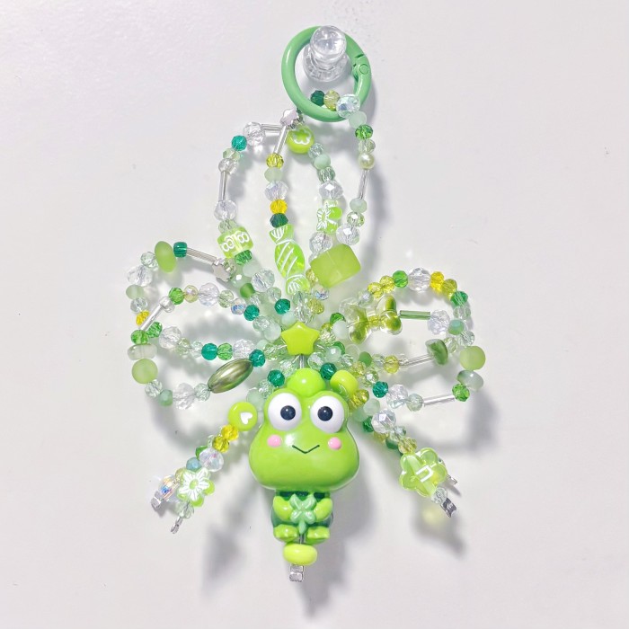 Hand Painted Doll Bag Charm Frog