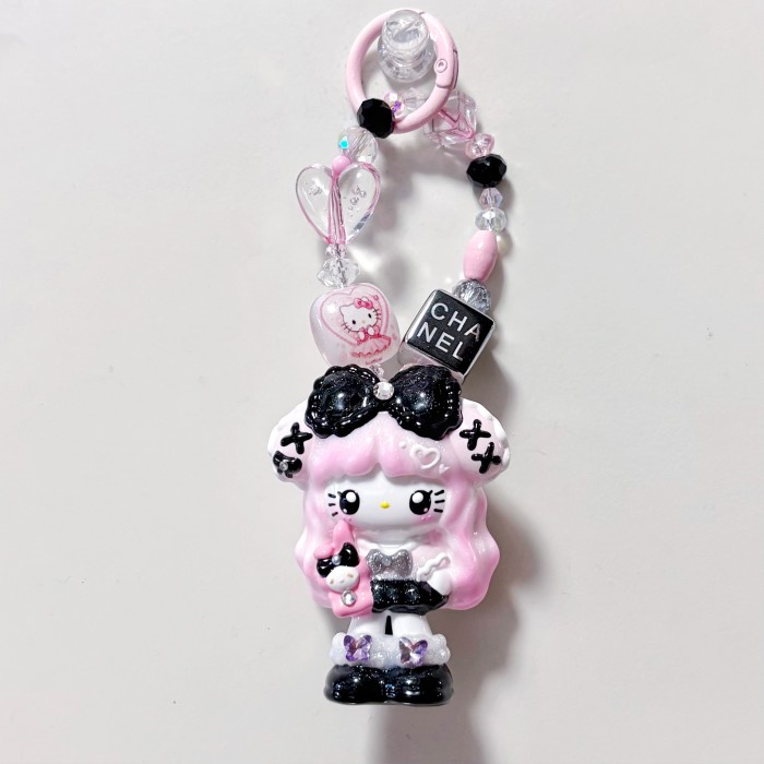 Hand Painted Doll Bag Charm Kitty