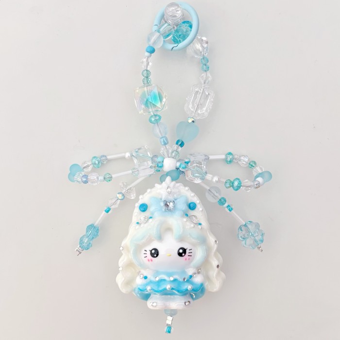 Hand Painted Doll Bag Charm Kitty