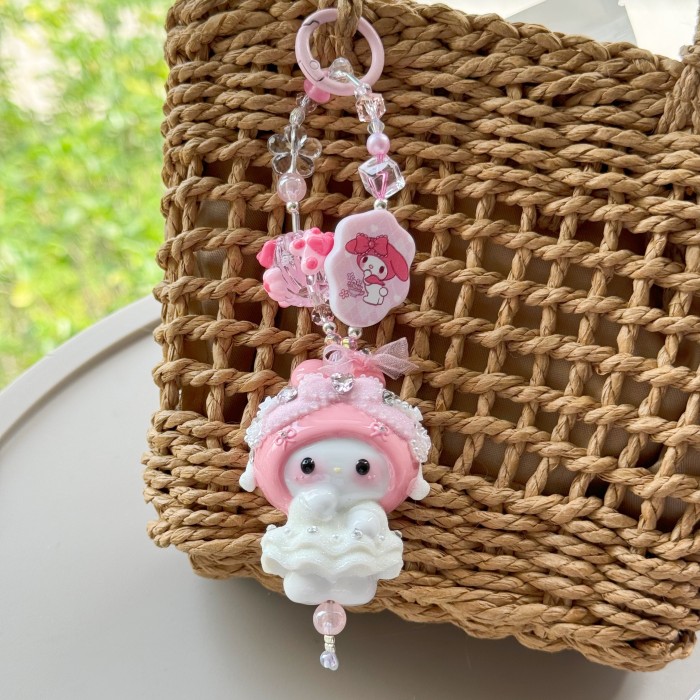 Hand Painted Doll Bag Charm Melody
