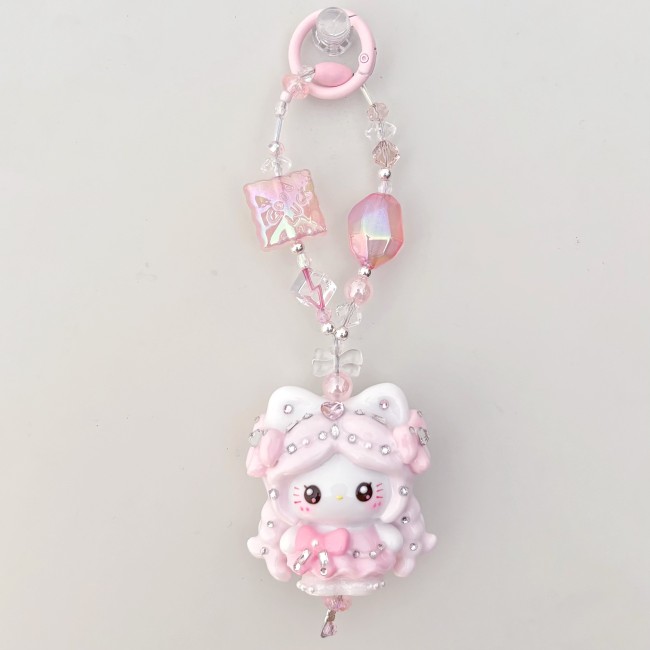 Hand Painted Doll Bag Charm Kitty