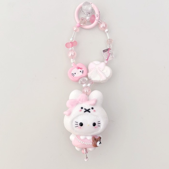 Hand Painted Doll Bag Charm Kitty
