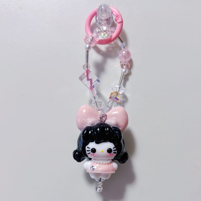 Hand Painted Doll Bag Charm Kitty